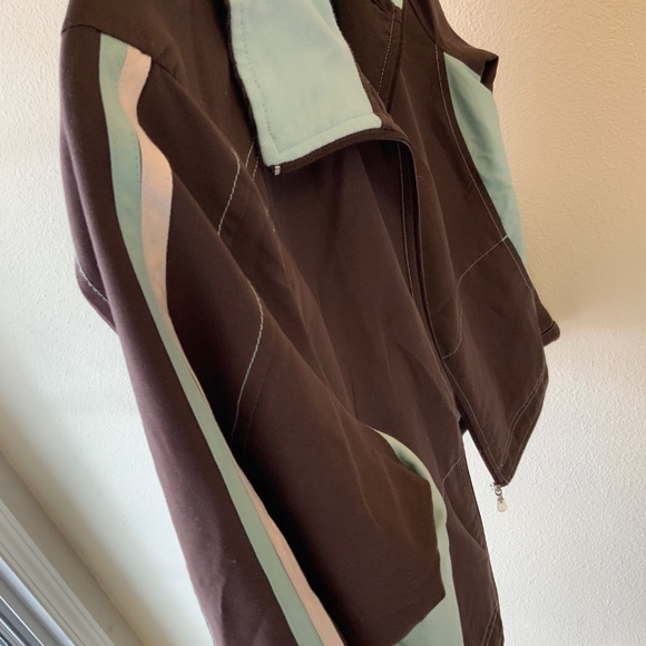 Green Tea Track Suit Brown and Aqua Size Large - Picture 13 of 16